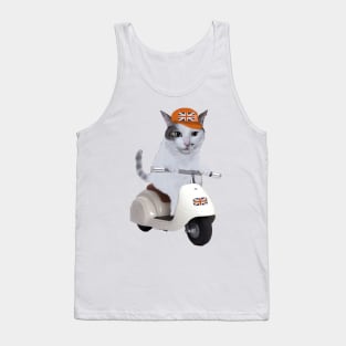 Cat in scooter Tank Top